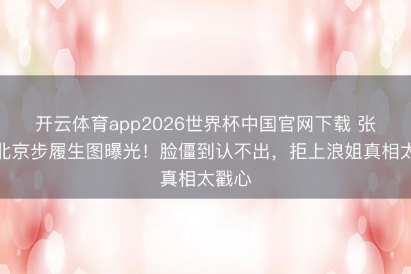 开云体育app2026世界杯中国官网下载 张曼玉北京步履生图曝光！脸僵到认不出，拒上浪姐真相太戳心