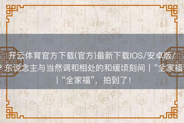 开云体育官方下载(官方)最新下载IOS/安卓版/手机版APP 东说念主与当然调和相处的和缓顷刻间丨“全家福”，拍到了！